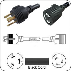 Nema L6-30P to L6-30R Twist Lock Extension Power Cord 6 30 Amp